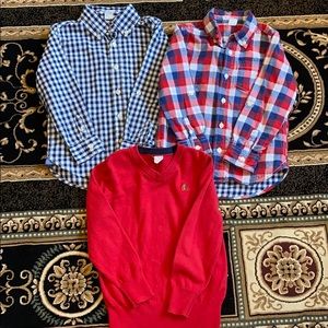 Gap bundle long sleeve button downs and sweater